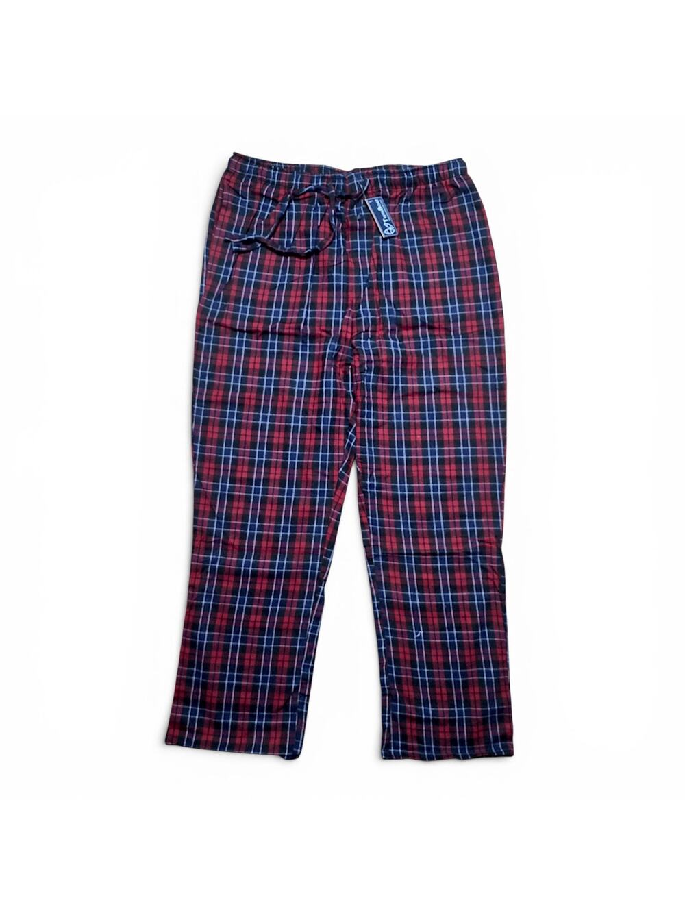 Mens Cotton Flannel Pajama Pants L Red Plaid Lounge Sleepwear NWT